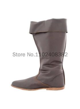 Plus Size Medieval Leather Men Women Boots Halloween Carniva