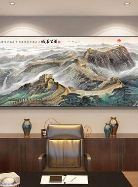 八骏图客厅挂画国画办公室沙发背景墙万马奔腾装饰画骏马图壁画
