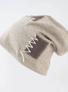 Women's Lightweight Stretch Brimless Beanie Hat with Rope