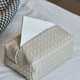Simple and light luxury woven leather car tissue box living room coffee table cardboard box napkin storage box