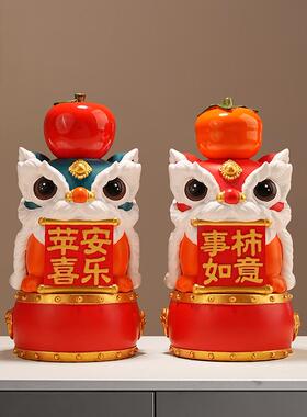 礼贝汉美创意新中式门神玄财神装品家SS新中式居关客厅桌面饰摆件