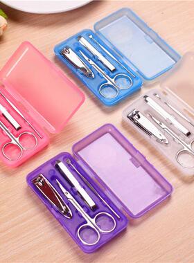 W5104 Plastic Box Nail Clipper 4-Piece Set, Nail Tool Kit fo