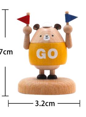 新款Je簧ancrd车载摇头摆件中控台汽车车a内饰品木实木质弹动物公