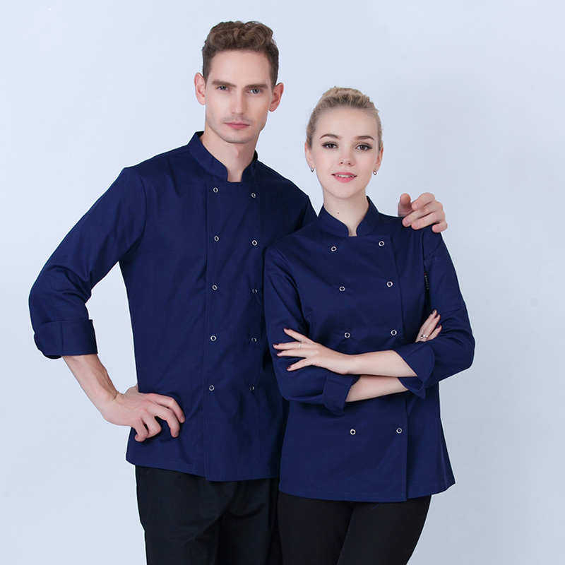 厨师服长袖 酒店厨房男女长袖厨师服装 蛋糕烘焙面点师工作服秋冬,淘宝优惠券,粉丝福利购,淘宝优惠卷