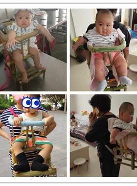 婴儿竹椅宝宝坐凳学坐椅竹抱椅竹篓手工竹腰凳夏季背篼竹围轿椅