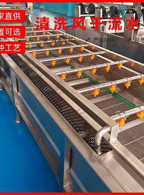 全自动鱿鱼粒气泡清洗线西蓝花去农残气泡清洗机海带气泡清洗设备