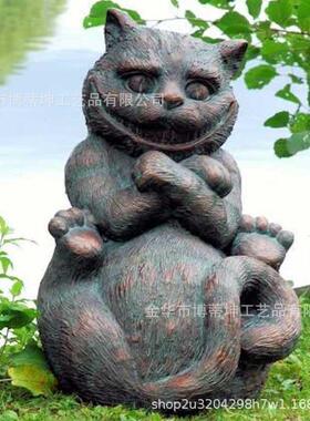 爱丽丝梦游仙境帽匠花园庭院树脂雕像摆件工艺品 跨境家居装饰品