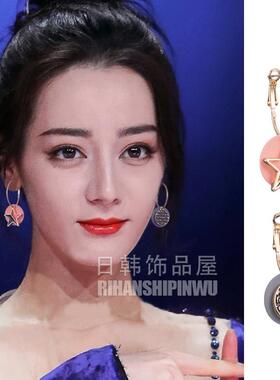 夏耳饰夸张耳环耳钉不对称耳坠女2024年新款潮气质高级夏季独特