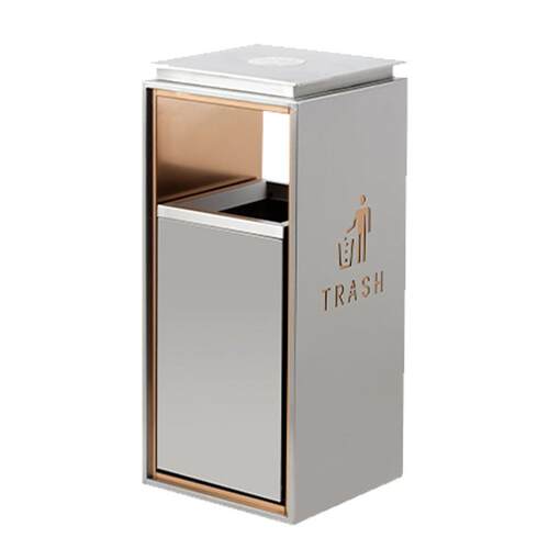 大堂垃圾桶商用别墅酒店立式烟灰缸电梯口垃圾筒商场不锈钢果皮箱 - 图3