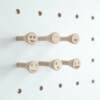 Hole board large hole accessories colorful match sticks facial makeup stick smiley face hook accessories hanging rod decoration