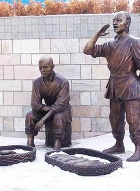 铸人物铜像厂家 采矿劳动人铜雕像博物馆城市广场摆件