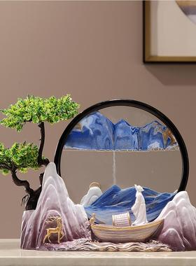 李白饰解压流沙画沙漏摆件客厅玄柜关电视酒子装品办板QZYGWCSL公