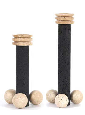 样板房金属大理石烛台摆件软装配饰酒店会所工艺品客厅饰品装饰品