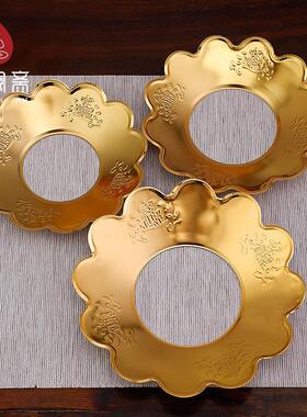 加厚合金香炉围香灰托 托上香莲花香炉挡灰罩防止掉香家用供佛具