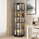 Rotating bookshelf household 360-degree floor-standing multi-layer A-frame shelf non-solid wood space-saving storage artifact children's bookcase