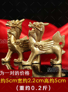 貔貅摆件一对客厅店铺家居用办公桌招财全铜貔皮丘貔犰开业礼品