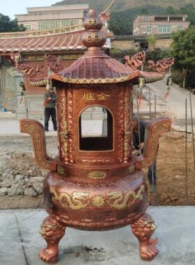 寺庙烧纸炉铸铁烧元宝炉祠堂焚烧炉金银炉铸铁圆形化宝炉香炉室外