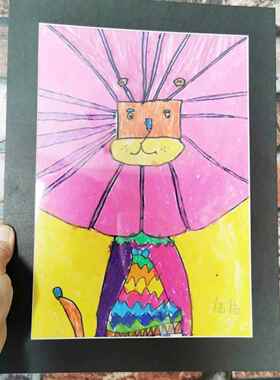简易矩形儿童硬纸板相框壁挂A3A4 8K4水粉画书画剪纸裱框