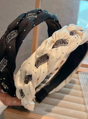 Women Korean Fashion Headband Girls Vintage Soft Fabric Broa
