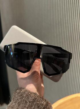 运动偏光墨镜女超大框滑雪护目镜骑行防风抗UV连身太阳眼镜男潮