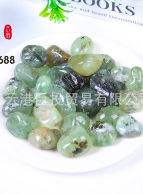 天然葡萄石碎石摆件大颗粒随形绿葡萄裸石淘矿儿童科普石Prehnite
