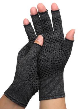 Unisex 2-Pack Fingerless Compression Gloves for Arthritis
