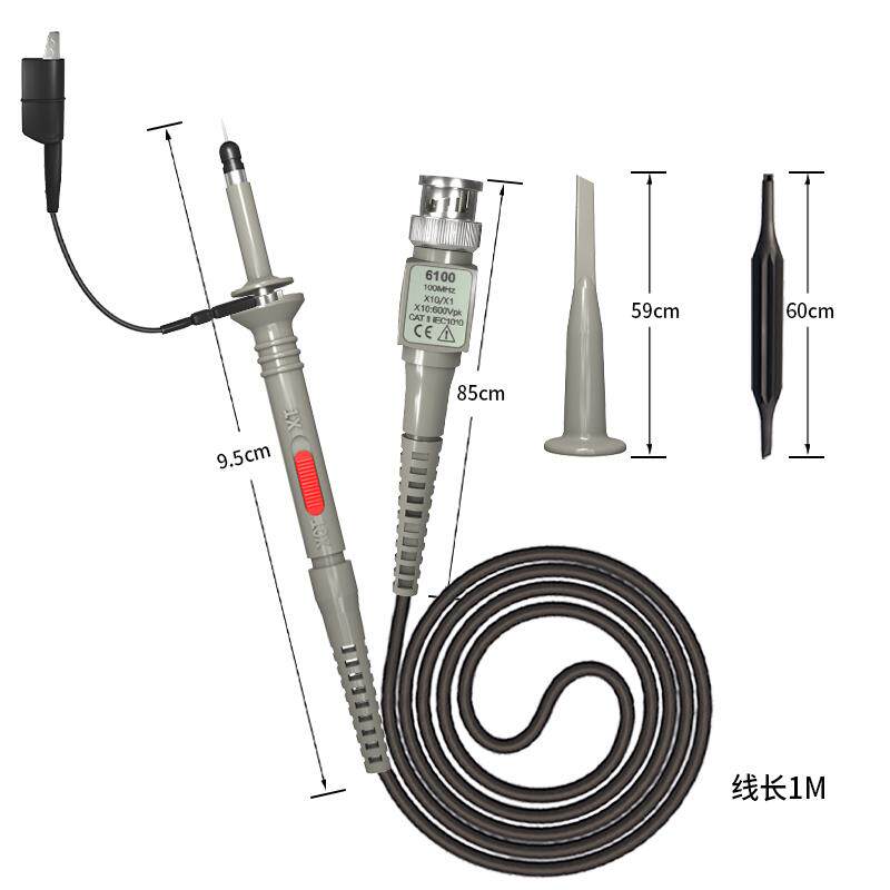 示波器探头通用BNC20-250MHz兆高压探棒表笔10:1衰减测试探针高频 - 图3