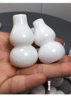 白色玉石葫芦摆件出售 玉器玉石四川白玉葫芦 可以跑江湖地摊直播