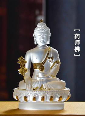 正品精仿琉品工艺树脂琉璃药师佛随身小如佛像药师璃光来摆件结缘