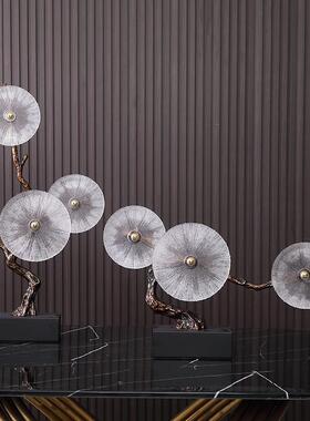 家高档件轻奢创意摇钱发树财树摆客厅玄关电视柜桌面高长16030035