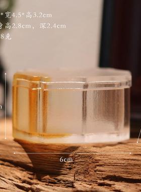 琉璃彩色书法文房多用墨盒带盖线香香炉水盂毛笔笔搁笔洗桌面摆件