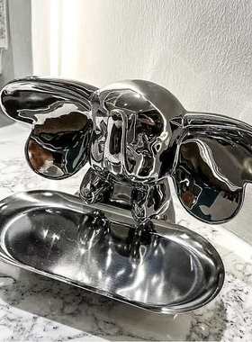 家居客厅鞋柜装饰品遥控器杂物托盘ins风入户玄关钥匙收纳摆件