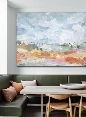 纯手绘油画客厅玄关过道手绘肌理装饰挂画大幅抽象现简约落地画