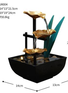 正品八方来财财风水轮招财生办公桌流水摆自动循环水型小茶件台装