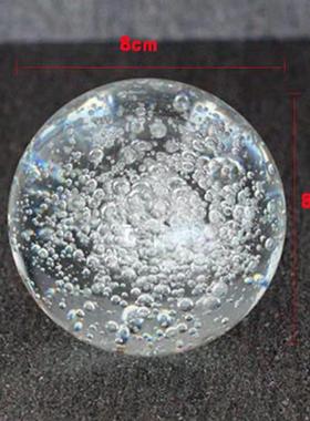 水晶玻璃泡泡球冰裂球圆球轮假山流水摆件装饰加湿器配件