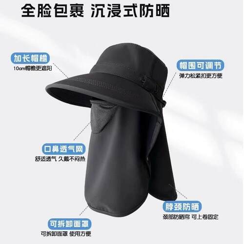 沙漠防沙护颈面巾女徒步装备西北旅游防风面罩帽子防晒帽透气遮脸 - 图2