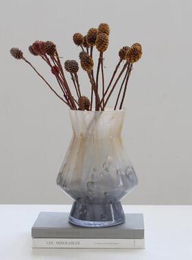 欧式复古芬顿花彩色瓶玻璃花器桌面培插花BX8-25-2容器视电柜玄关