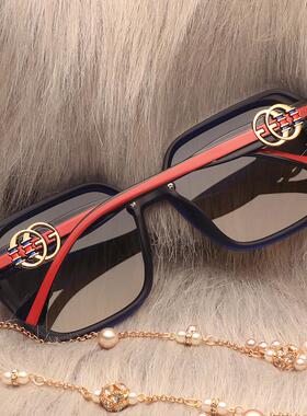 2023新款偏光太阳镜女覆古蓝色高级感网红街拍太阳眼镜小脸抗UV潮