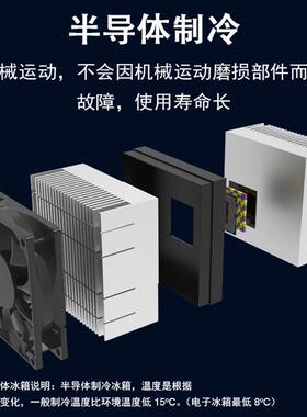 酒店客房fridge冰箱单门小型静音透明冷藏柜茶叶保鲜小冰箱迷你