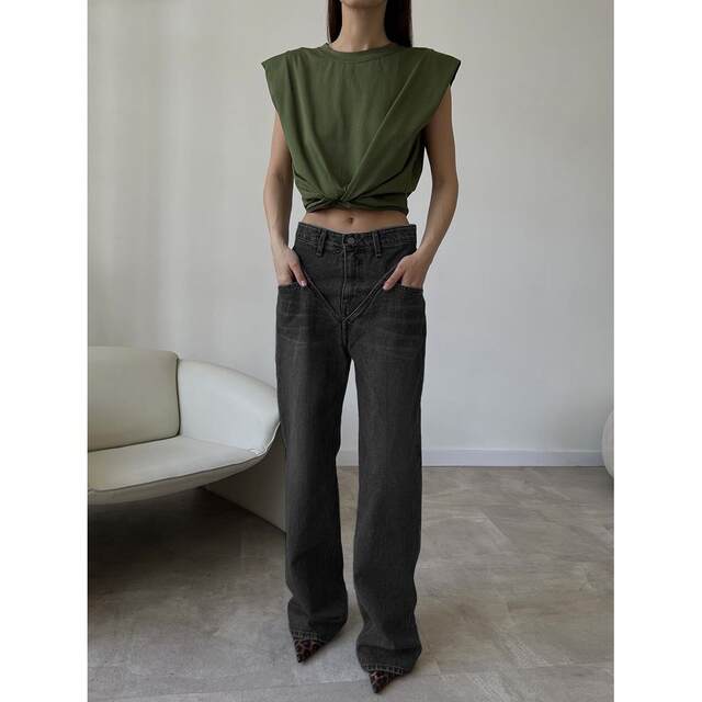 Amazon AliExpress Independent Station Splicing Loose Slim Denim Trousers Women's Customization