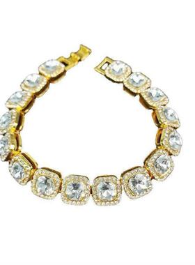 men necklace Y2K hip hop best hiphop square candy full gold