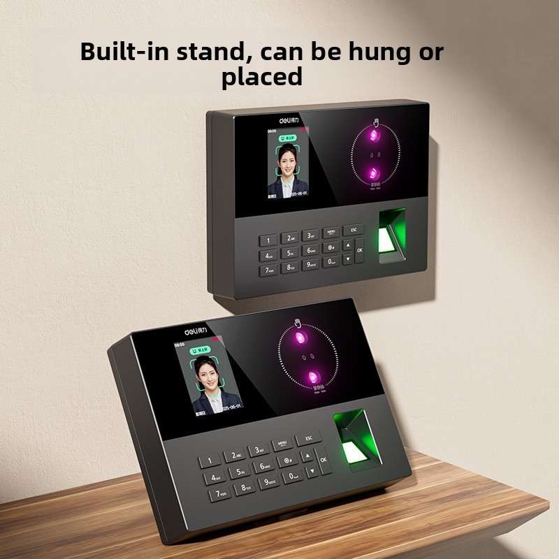 Deli employee punch-in attendance machine 23 facial fingerprint recognition attendance machine palm print recognition attendance check-in machine