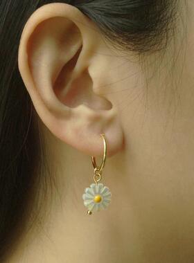 Bohemian Handmade Natural Stone Beads Hoop Earrings for Wome