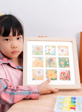 厂家直销立体摆台正方形油画棒相框手工diy四宫格九宫格画框装裱
