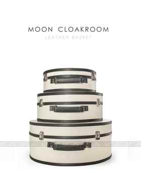 MOON样板房黑白半月收纳盒衣帽间装饰品衣柜收纳箱摆件软装