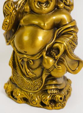 全铜挑担弥勒佛 大肚佛 佛像礼品摆件