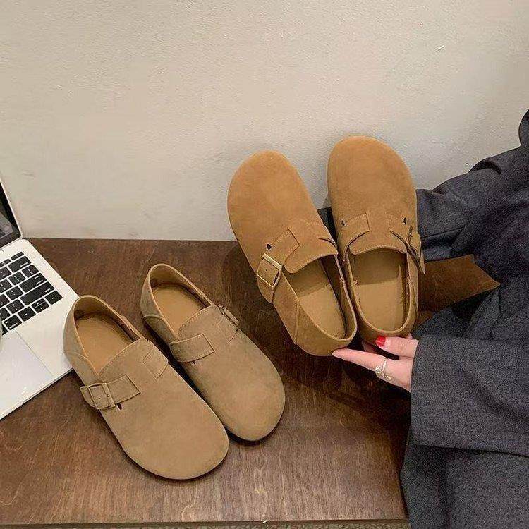 全包勃肯鞋女两穿软底豆豆鞋2025春秋季新款平底单鞋一脚蹬博肯鞋,淘宝优惠券,粉丝福利购,淘宝优惠卷
