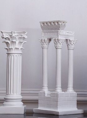 希庙腊模古城神建筑型罗马柱摆欧件式204装饰摆设石膏柱子树脂雕