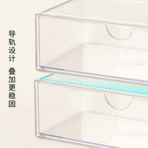 镜柜斜口收纳盒洗手间洗漱台收纳盒眼影护肤品浴室分层置物架面霜 - 图3