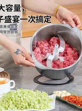2025新款电动多功能家用绞肉机蒜泥干辣椒商用料理机肉馅搅拌机